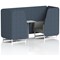 Brixworth 2 Seater Booth with Table, White Legs, White/Silver Table, Rivet Fabric, Crucible Panels And Prime Sofa