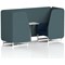 Brixworth 2 Seater Booth with Table, White Legs, White/Silver Table, X2 Fabric, Polygon Panels And Calculus Sofa