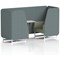 Brixworth 2 Seater Booth with Table, White Legs, White/Silver Table, Main Line Flax Fabric, Westminster Panels And Newbury Sofa
