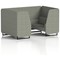 Brixworth 4 Seater Booth, Black Legs, Rivet Fabric, Vitreous Panels And Sofa