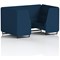 Brixworth 4 Seater Booth, Black Legs, X2 Fabric, Calculus Panels And Sofa