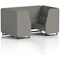 Brixworth 4 Seater Booth, Black Legs, X2 Fabric, Number Panels And Sofa
