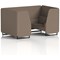 Brixworth 4 Seater Booth, Black Legs, X2 Fabric, Theory Panels And Sofa