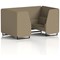 Brixworth 4 Seater Booth, Black Legs, Main Line Flax Fabric, Bank Panels And Sofa