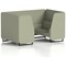 Brixworth 4 Seater Booth, Black Legs, Main Line Flax Fabric, Newbury Panels And Sofa