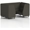 Brixworth 4 Seater Booth, Black Legs, Main Line Flax Fabric, Temple Panels And Sofa