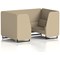 Brixworth 4 Seater Booth, Black Legs, Main Line Flax Fabric, Upminster Panels And Sofa