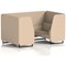 Brixworth 4 Seater Booth, Black Legs, Synergy Fabric, Affix Panels And Sofa