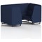 Brixworth 4 Seater Booth, Black Legs, Synergy Fabric, Alike Panels And Sofa