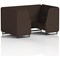 Brixworth 4 Seater Booth, Black Legs, Synergy Fabric, Wed Panels And Sofa