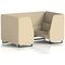 Brixworth 4 Seater Booth, Black Legs, Sumi Fabric, Zen Panels And Sofa