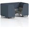 Brixworth 4 Seater Booth, Black Legs, Rivet Fabric, Crucible Panels And Prime Sofa