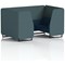 Brixworth 4 Seater Booth, Black Legs, X2 Fabric, Polygon Panels And Calculus Sofa