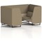 Brixworth 4 Seater Booth, Black Legs, Main Line Flax Fabric, Bank Panels And Upminster Sofa
