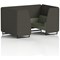 Brixworth 4 Seater Booth, Black Legs, Main Line Flax Fabric, Temple Panels And Monument Sofa