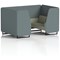 Brixworth 4 Seater Booth, Black Legs, Main Line Flax Fabric, Westminster Panels And Newbury Sofa