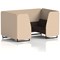 Brixworth 4 Seater Booth, Black Legs, Synergy Fabric, Affix Panels And Wed Sofa