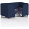 Brixworth 4 Seater Booth, Black Legs, Synergy Fabric, Alike Panels And Order Sofa