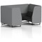 Brixworth 4 Seater Booth, Black Legs, Synergy Fabric, Partner Panels And Mix Sofa