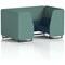 Brixworth 4 Seater Booth, Black Legs, Sumi Fabric, Handa Panels And Uto Sofa