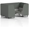 Brixworth 4 Seater Booth, Black Legs, Sumi Fabric, Kobe Panels And Tokyo Sofa