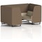 Brixworth 4 Seater Booth, Black Legs, Sumi Fabric, Osaka Panels And Zen Sofa