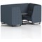 Brixworth 4 Seater Booth with Table, Black Legs, Black Table, Rivet Fabric, Crucible Panels And Sofa