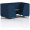 Brixworth 4 Seater Booth with Table, Black Legs, Black Table, X2 Fabric, Calculus Panels And Sofa