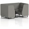 Brixworth 4 Seater Booth with Table, Black Legs, Black Table, X2 Fabric, Number Panels And Sofa