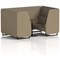 Brixworth 4 Seater Booth with Table, Black Legs, Black Table, Main Line Flax Fabric, Bank Panels And Sofa