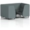 Brixworth 4 Seater Booth with Table, Black Legs, Black Table, Main Line Flax Fabric, Westminster Panels And Sofa