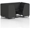 Brixworth 4 Seater Booth with Table, Black Legs, Black Table, Synergy Fabric, Mix Panels And Sofa