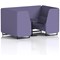 Brixworth 4 Seater Booth with Table, Black Legs, Black Table, Synergy Fabric, Order Panels And Sofa