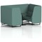 Brixworth 4 Seater Booth with Table, Black Legs, Black Table, Sumi Fabric, Handa Panels And Sofa
