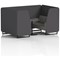 Brixworth 4 Seater Booth with Table, Black Legs, Black Table, X2 Fabric, Arithmetic Panels And Number Sofa