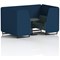 Brixworth 4 Seater Booth with Table, Black Legs, Black Table, X2 Fabric, Calculus Panels And Polygon Sofa