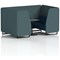 Brixworth 4 Seater Booth with Table, Black Legs, Black Table, X2 Fabric, Polygon Panels And Calculus Sofa