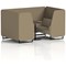 Brixworth 4 Seater Booth with Table, Black Legs, Black Table, Main Line Flax Fabric, Bank Panels And Upminster Sofa