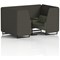 Brixworth 4 Seater Booth with Table, Black Legs, Black Table, Main Line Flax Fabric, Temple Panels And Monument Sofa