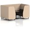 Brixworth 4 Seater Booth with Table, Black Legs, Black Table, Synergy Fabric, Affix Panels And Wed Sofa