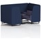 Brixworth 4 Seater Booth with Table, Black Legs, Black Table, Synergy Fabric, Alike Panels And Order Sofa