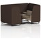 Brixworth 4 Seater Booth with Table, Black Legs, Black Table, Synergy Fabric, Wed Panels And Affix Sofa