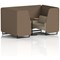 Brixworth 4 Seater Booth with Table, Black Legs, Black Table, Sumi Fabric, Osaka Panels And Zen Sofa