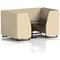 Brixworth 4 Seater Booth with Table, Black Legs, Black Table, Sumi Fabric, Zen Panels And Osaka Sofa