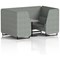 Brixworth 4 Seater Booth with Table, Black Legs, Grey/Black Table, Rivet Fabric, Prime Panels And Sofa