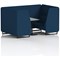 Brixworth 4 Seater Booth with Table, Black Legs, Grey/Black Table, X2 Fabric, Calculus Panels And Sofa