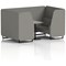 Brixworth 4 Seater Booth with Table, Black Legs, Grey/Black Table, X2 Fabric, Number Panels And Sofa