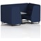 Brixworth 4 Seater Booth with Table, Black Legs, Grey/Black Table, Synergy Fabric, Alike Panels And Sofa