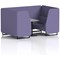 Brixworth 4 Seater Booth with Table, Black Legs, Grey/Black Table, Synergy Fabric, Order Panels And Sofa