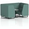 Brixworth 4 Seater Booth with Table, Black Legs, Grey/Black Table, Sumi Fabric, Handa Panels And Sofa